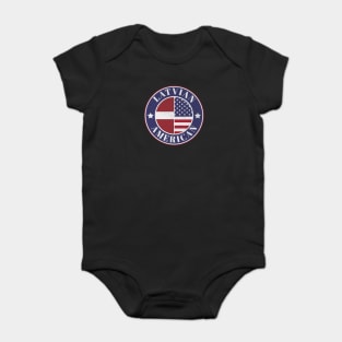 Proud Latvian-American Badge - Latvia Flag Baby Bodysuit